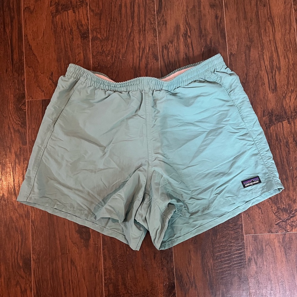 Patagonia Mint Green Drawstring Shorts
